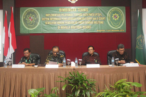Bimtek PTSP, SIPP DAN e-Court SEWILAYAH BANGKA BELITUNG