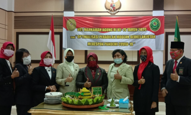 Pelaksanaan Upacara dan Perayaan HUT MA-RI Ke-75 Secara Virtual