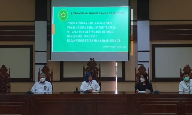 Kunjungan Badan Pengawasan Mahkamah Agung RI pada Pengadilan Tinggi Bangka Belitung