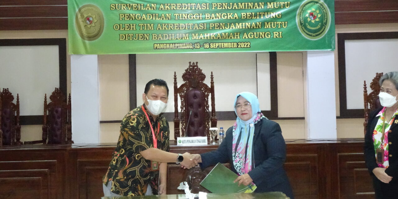 Rapat Opening Survailance Akreditasi Penjaminan Mutu oleh Dirjenbadilum