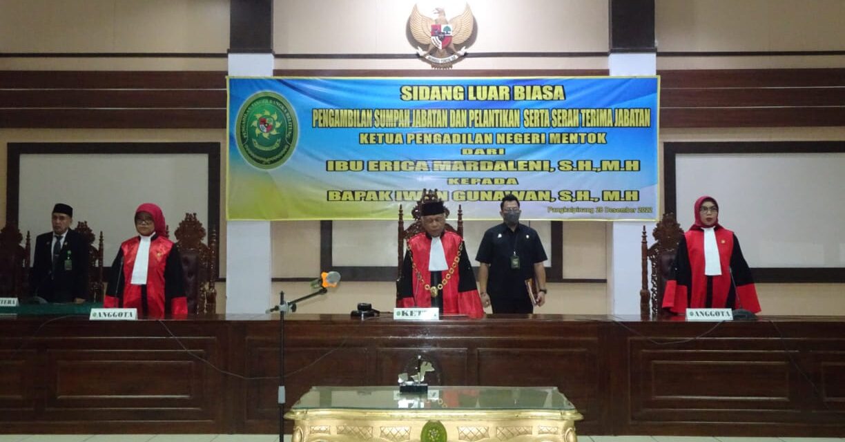 Pengambilan Sumpah, Pelantikan dan Serah Terima Jabatan Ketua PN Mentok