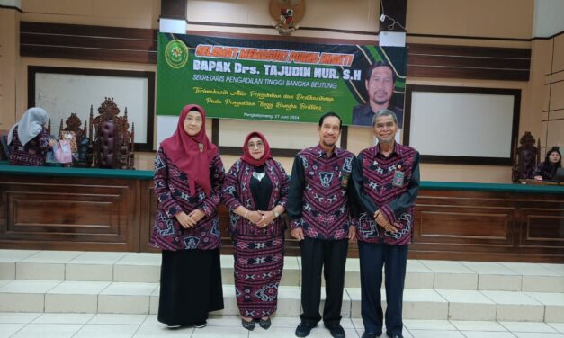 Purnabakti Bapak Drs. Tajudin Nur, S.H., Sekretaris Pengadilan Tinggi Bangka Belitung