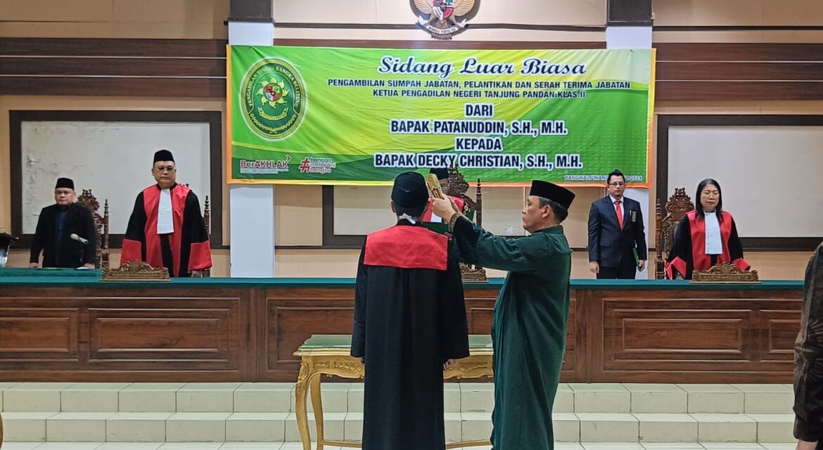 PENGAMBILAN SUMPAH, PELANTIKAN DAN SERAH TERIMA JABATAN KETUA PN TANJUNGPANDAN