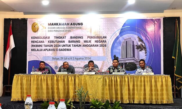 Konsolidasi Tingkat Banding untuk Pengusulan Rencana Kebutuhan Barang Milik Negara (RKBMN) Mahkamah Agung RI TA 2026 melalui Aplikasi e-Sadewa
