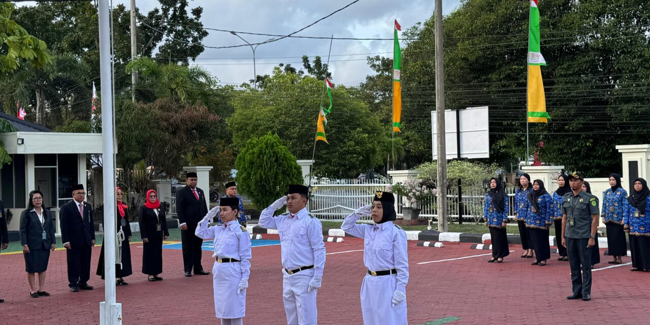PELAKSANAAN UPACARA DALAM RANGKA MEMPERINGATI HUT RI KE 80 TAHUN PADA PENGADILAN TINGGI BANGKA BELITUNG